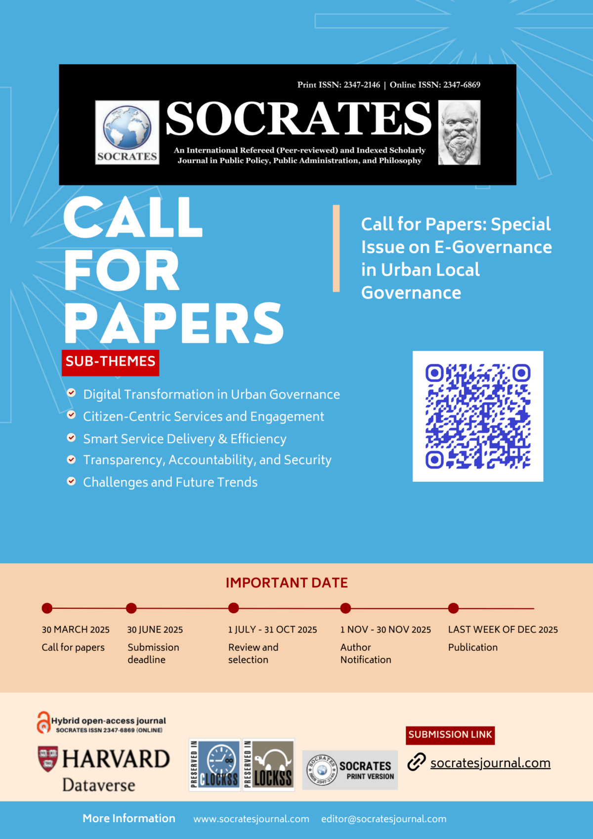 Call for Papers Special Issue on E-Governance in Urban Local Governance